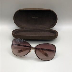 Tom Ford Designer Clemence TF158 36F sunglasses Cutout Butterfly Gradient Lens